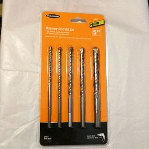 🔥🔥Warrior 5 Pc Masonry Drill Bit Set Tungsten Steel -Drill Concrete, Flooring